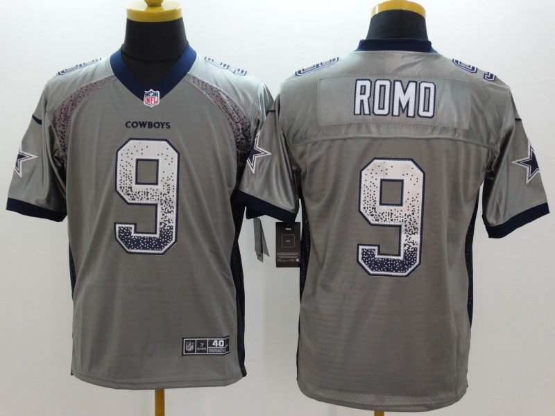 Dallas Cowboys 9 Romo Drift Fashion Grey Nike Elite Jerseys